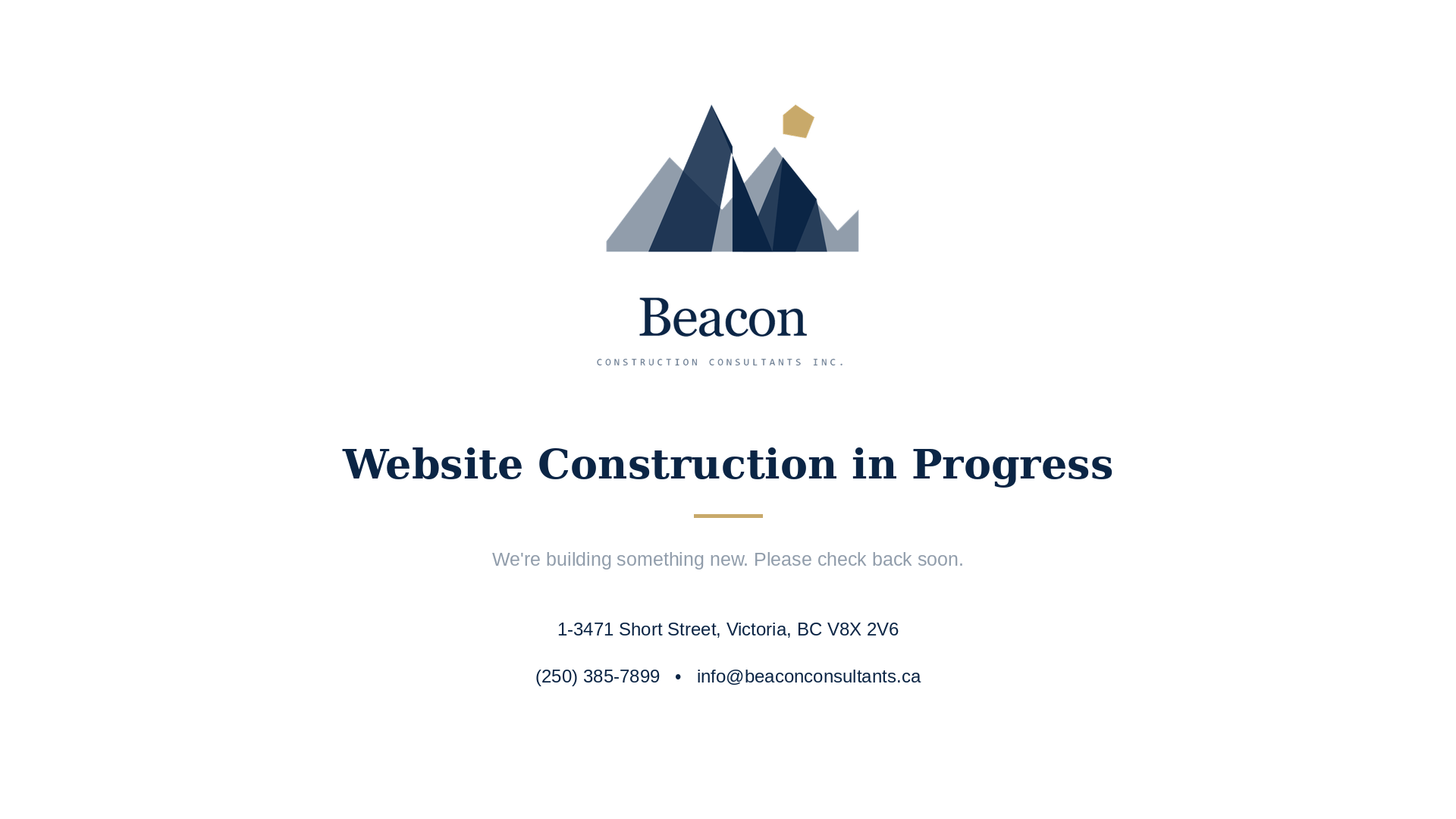Beacon Construction Consultants Inc.  Website Construction in Progress